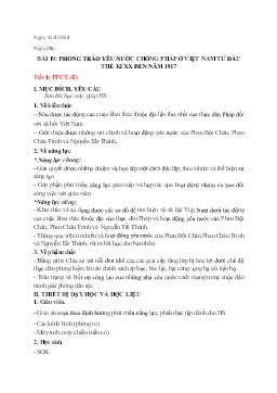 Giáo án Lịch sử 8 (Kết nối tri thức) - Bài 19: Phong trào yêu nước chống Pháp ở Việt Nam từ đầu thế kỉ XX đến năm 1917 (Tiết 1) - Năm học 2023-2024