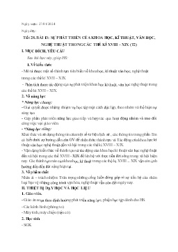 Giáo án Lịch sử 8 (Kết nối tri thức) - Tuần 22 - Năm học 2023-2024