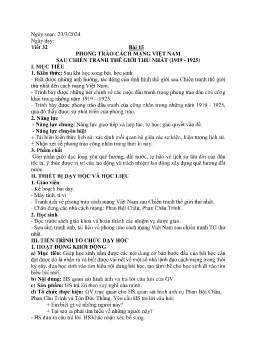 Giáo án Lịch sử 9 - Tuần 30 - Năm học 2023-2024