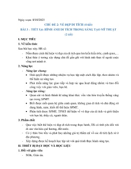 Giáo án Mĩ thuật 7 (Kết nối tri thức) - Tiết 5+6, Bài 3: Hình ảnh di tích trong sáng tạo mĩ thuật - Năm học 2023-2024