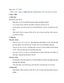 Giáo án Mĩ thuật 8 (Kết nối tri thức) - Tiết 11+12, Bài 6: Thiết kế quà sinh nhật từ vật liệu có sẵn - Năm học 2023-2024