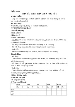Giáo án Ngữ văn 6 - Tuần 10 - Năm học 2023-2024