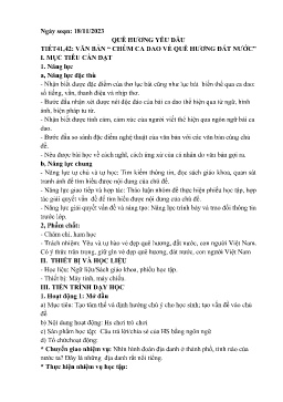 Giáo án Ngữ văn 6 - Tuần 12 - Năm học 2023-2024