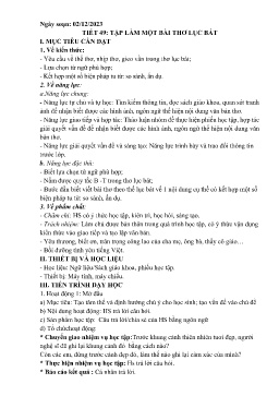 Giáo án Ngữ văn 6 - Tuần 14 - Năm học 2023-2024