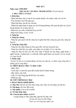 Giáo án Ngữ văn 6 - Tuần 20 - Năm học 2023-2024