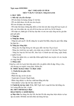 Giáo án Ngữ văn 6 - Tuần 23 - Năm học 2023-2024