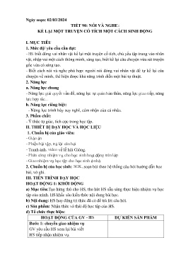 Giáo án Ngữ văn 6 - Tuần 27 - Năm học 2023-2024