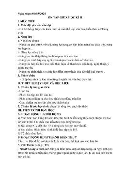 Giáo án Ngữ văn 6 - Tuần 28 - Năm học 2023-2024