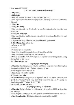 Giáo án Ngữ văn 6 - Tuần 5 - Năm học 2023-2024