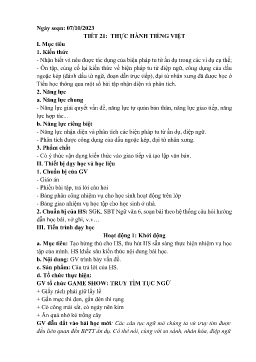 Giáo án Ngữ văn 6 - Tuần 6 - Năm học 2023-2024