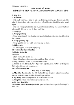 Giáo án Ngữ văn 6 - Tuần 7 - Năm học 2023-2024