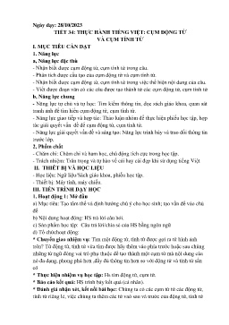 Giáo án Ngữ văn 6 - Tuần 9 - Năm học 2023-2024