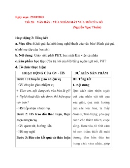 Giáo án Ngữ văn 7 - Tuần 8 - Năm học 2023-2024