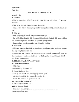 Giáo án Ngữ văn 8 (Kết nối tri thức) - Tuần 37