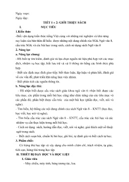 Giáo án Ngữ văn 8 - Tuần 1, Tiết 1-4