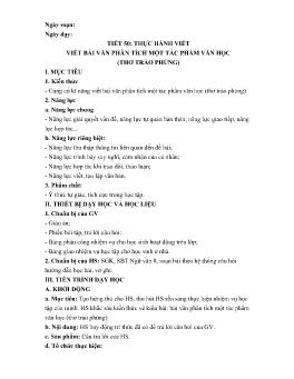 Giáo án Ngữ văn 8 - Tuần 14, Tiết 50-53