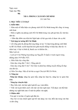 Giáo án Ngữ văn 9 - Tuần 1, Tiết 1-5