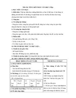 Giáo án Ngữ văn 9 - Tuần 38, Tiết 154-159