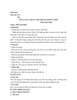 Giáo án Ngữ văn 9 - Tuần 7, Tiết 31-34