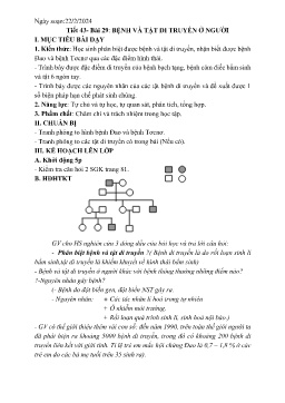 Giáo án Sinh học 9 - Tuần 26 - Năm học 2023-2024