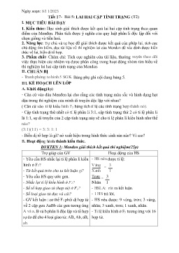 Giáo án Sinh học Lớp 9 - Tuần 11 - Năm học 2023-2024