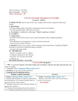 Giáo án Tiếng Anh 7 - Week 36 - Năm học 2023-2024