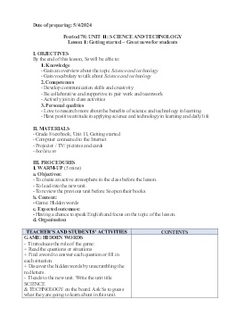 Giáo án Tiếng Anh 8 - Period 78-80, Unit 11: Science and technology - Năm học 2023-2024