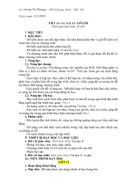Giáo án Tin học 8 (Kết nối tri thức) - Tiết 13+14, Bài 15: Gỡ lỗi - Năm học 2023-2024 - Dương Thị Phượng