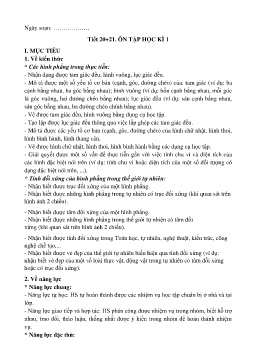 Giáo án Toán 6 (Kết nối tri thức) - Tiết 20+21: Ôn tập học kì I