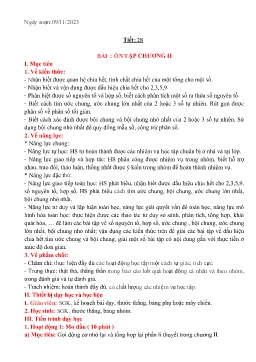 Giáo án Toán 6 (Kết nối tri thức) - Tiết 28: Ôn tập chương II - Năm học 2023-2024