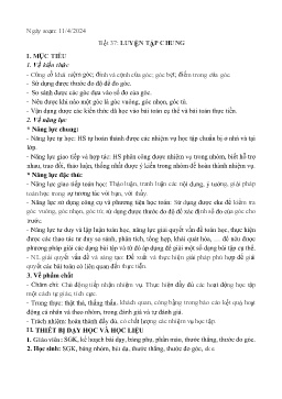 Giáo án Toán 6 (Kết nối tri thức) - Tiết 37: Luyện tập chung - Năm học 2023-2024