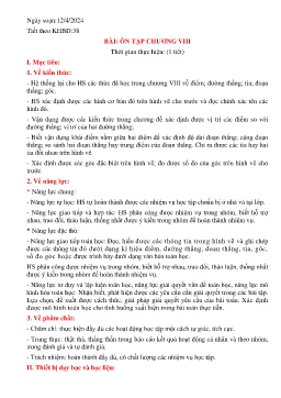 Giáo án Toán 6 (Kết nối tri thức) - Tiết 38: Ôn tập chương VIII - Năm học 2023-2024