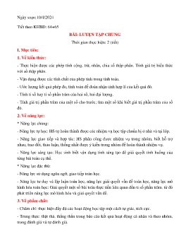 Giáo án Toán 6 (Kết nối tri thức) - Tiết 64+65: Luyện tập chung - Năm học 2023-2024