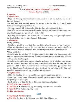 Giáo án Toán 6 (Kết nối tri thức) - Tiết 8+9, Bài 6: Lũy thừa với số mũ tự nhiên - Năm học 2023-2024 - Đào Minh Trưởng