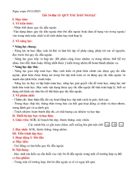 Giáo án Toán 6 (Kết nối tri thức) - Tuần 12+13 - Năm học 2023-2024