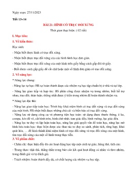 Giáo án Toán 6 (Kết nối tri thức) - Tuần 15+16 - Năm học 2023-2024