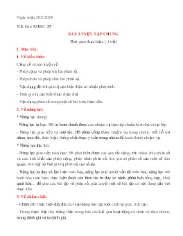 Giáo án Toán 6 (Kết nối tri thức) - Tuần 27+28+29 - Năm học 2023-2024