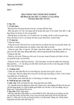 Giáo án Toán 6 (Kết nối tri thức) - Tuần 36+37 - Năm học 2023-2024