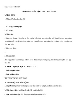 Giáo án Toán 6 - Tiết 16-18: Ôn tập cuối chương IX - Năm học 2023-2024