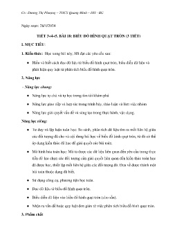 Giáo án Toán 7 (Kết nối tri thức) - Tiết 3-5, Bài 18: Biểu đồ hình quạt tròn - Năm học 2023-2024 - Dương Thị Phượng