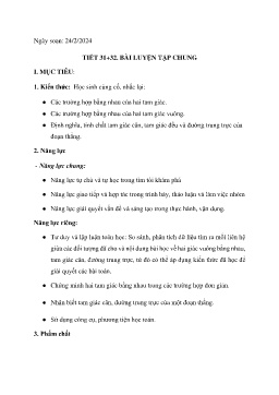 Giáo án Toán 7 (Kết nối tri thức) - Tiết 31+32: Luyện tập chung - Năm học 2023-2024