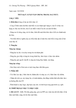 Giáo án Toán 7 (Kết nối tri thức) - Tiết 46+47: Luyện tập chung (Trang 34) - Năm học 2023-2024 - Dương Thị Phượng