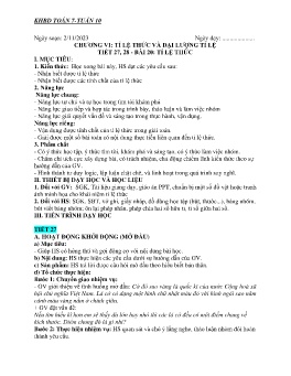 Giáo án Toán 7 (Kết nối tri thức) - Tuần 10 - Năm học 2023-2024