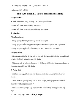 Giáo án Toán 7 (Kết nối tri thức) - Tuần 12+13 - Năm học 2023-2024 - Dương Thị Phượng