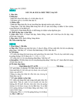 Giáo án Toán 7 (Kết nối tri thức) - Tuần 14 - Năm học 2023-2024