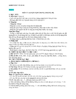 Giáo án Toán 7 (Kết nối tri thức) - Tuần 18 - Năm học 2023-2024