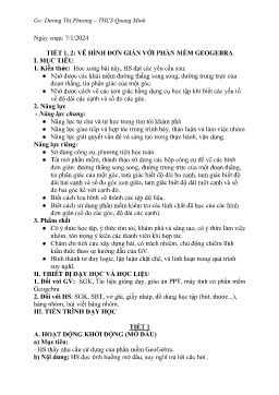 Giáo án Toán 7 (Kết nối tri thức) - Tuần 19 - Năm học 2023-2024 - Dương Thị Phượng