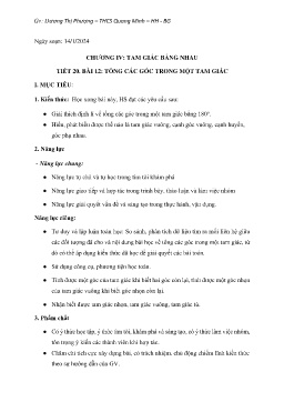 Giáo án Toán 7 (Kết nối tri thức) - Tuần 20+21 - Năm học 2023-2024 - Dương Thị Phượng