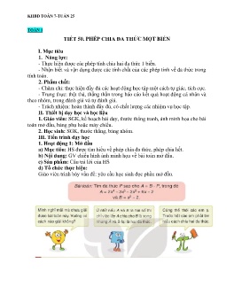 Giáo án Toán 7 (Kết nối tri thức) - Tuần 25 - Năm học 2023-2024