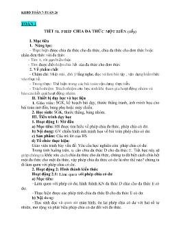 Giáo án Toán 7 (Kết nối tri thức) - Tuần 26 - Năm học 2023-2024